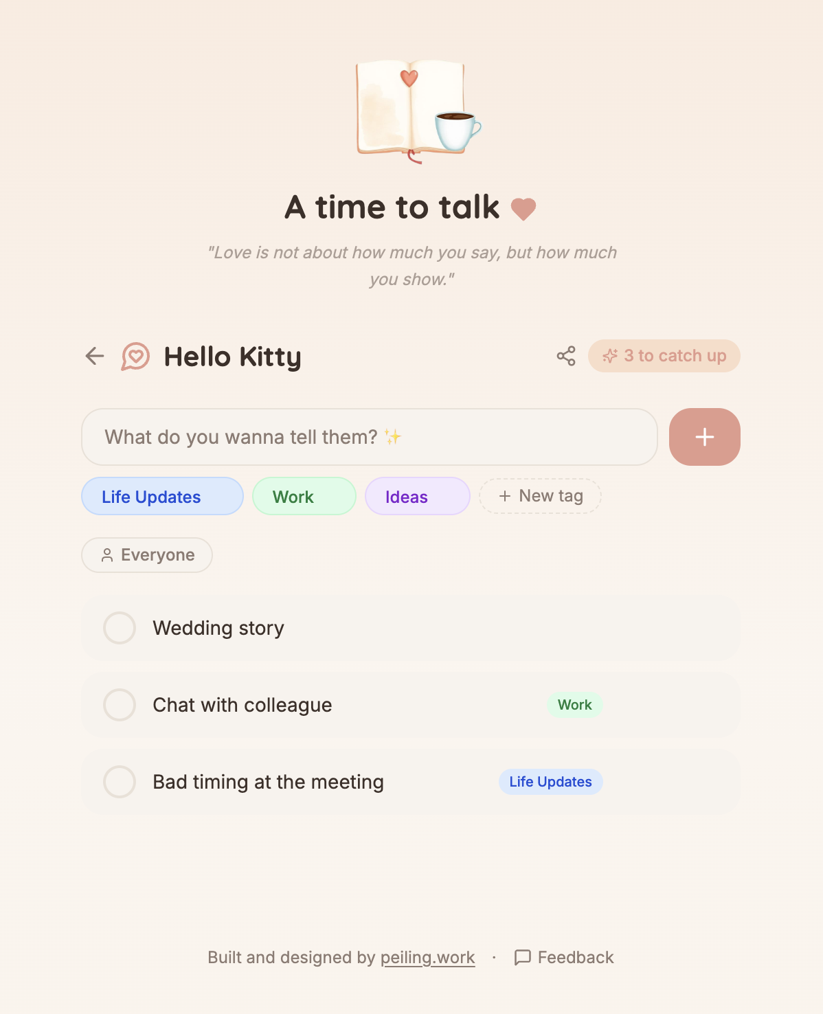 A time to talk 💜 preview