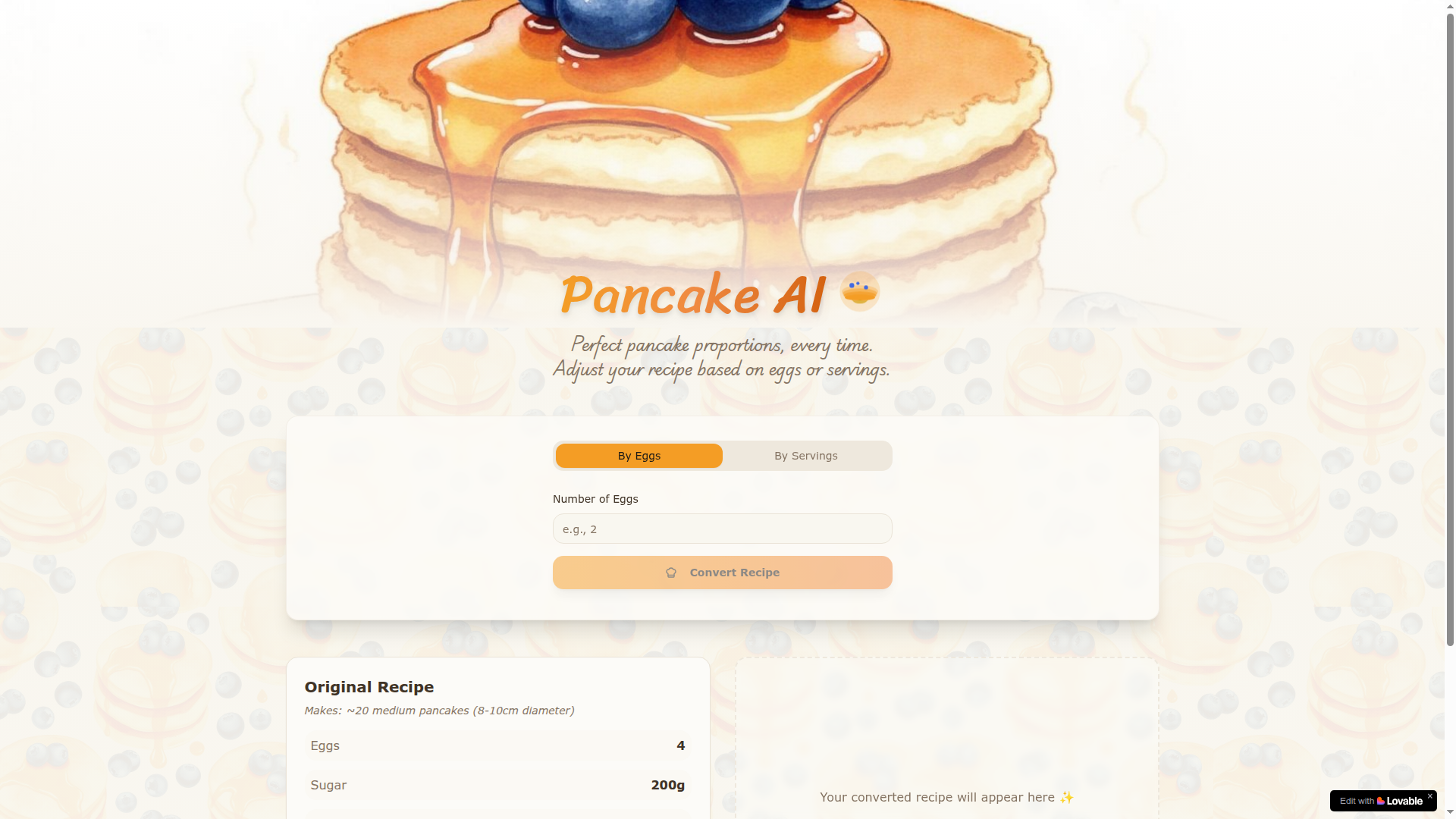 Pancake AI preview
